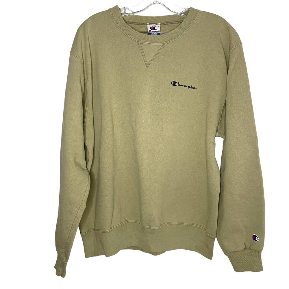 Champion Vintage Crewneck Sweatshirt Green Mens size L Athletic Leisure  Y2K